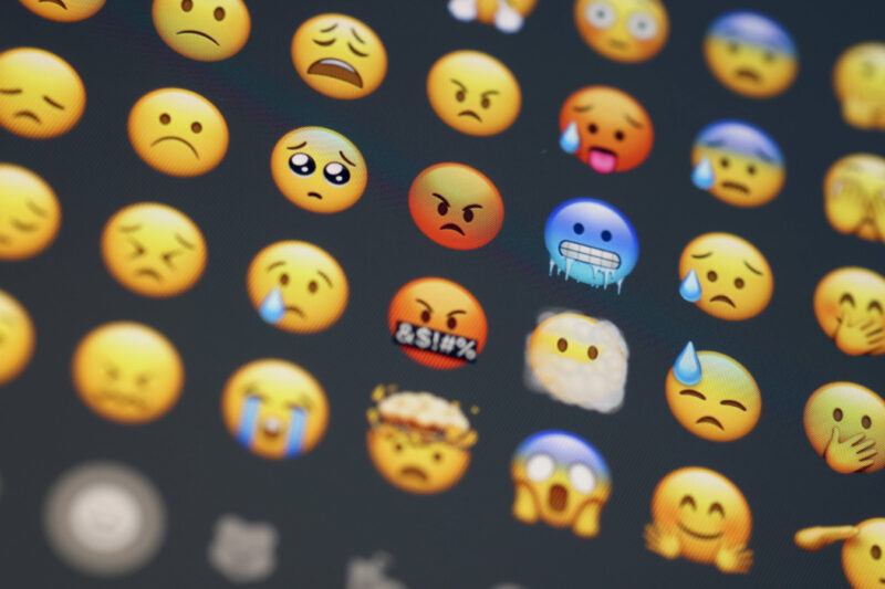 Emoji, Emojis auf einem Smartphone